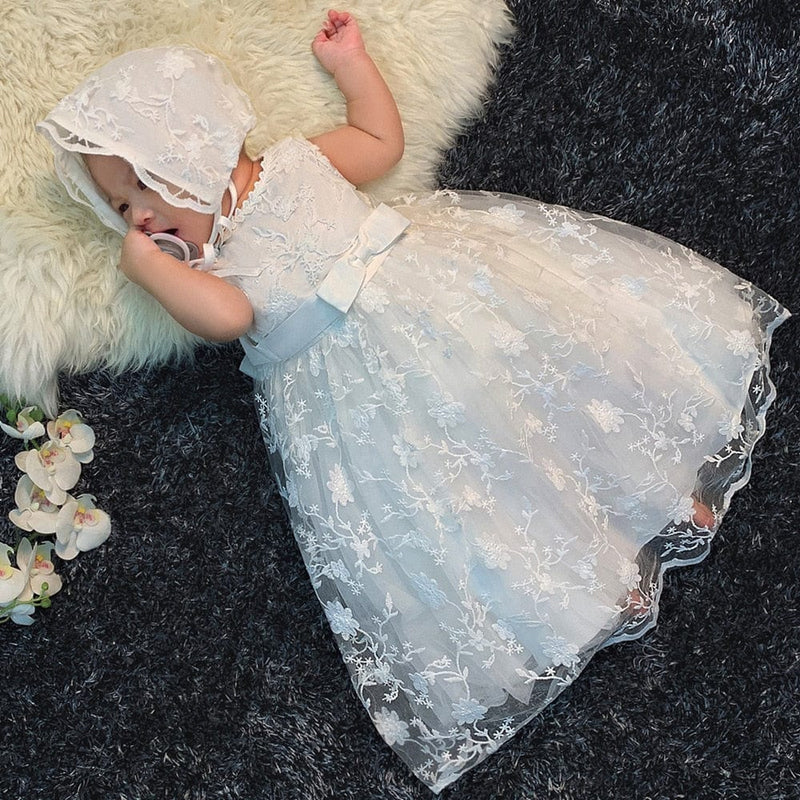 baptism dress "Amelia" Tiered Voile Party Dress -The Palm Beach Baby
