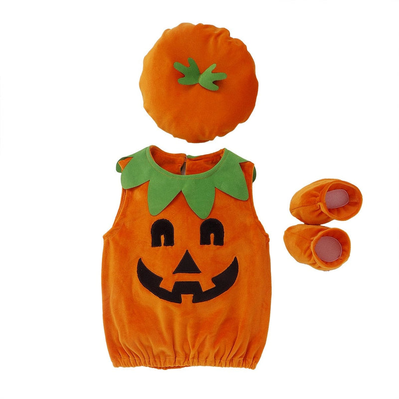 boys and girls clothes orange 3pc set / 80 for 9-12m "Pumpkin Fun" Kid's Fall-Themed Outfit -The Palm Beach Baby