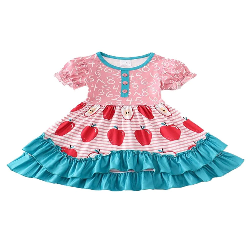 kids and babies as picture / 0-3M / CN "Apple Cuteness" Little Girl's Boho Dress -The Palm Beach Baby