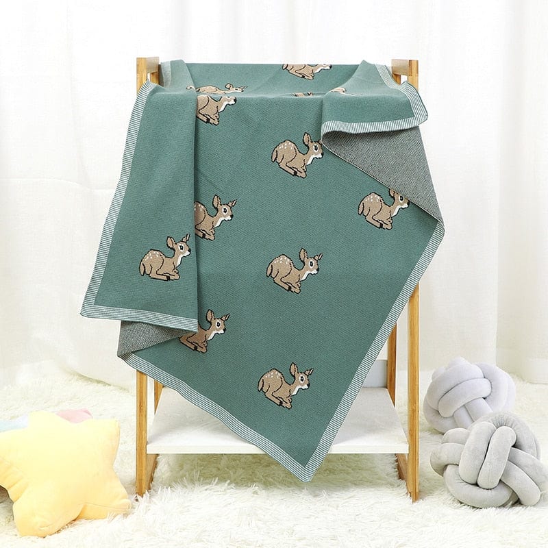kids and babies blanket / 3-6M Green Cotton Romper and Blanket -The Palm Beach Baby