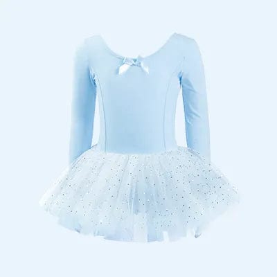 kids and babies clothing V back long sleeves / 105 101cm to 105cm "Little Ballerina" Girls Ballet Dresses - Long-Sleeved -The Palm Beach Baby