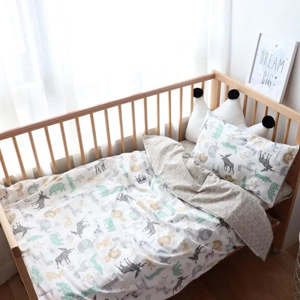 Nature-Inspired 3PC Baby Bedding Sets - Flat or Fitted Sheets - 4 Color Prints - The Palm Beach Baby