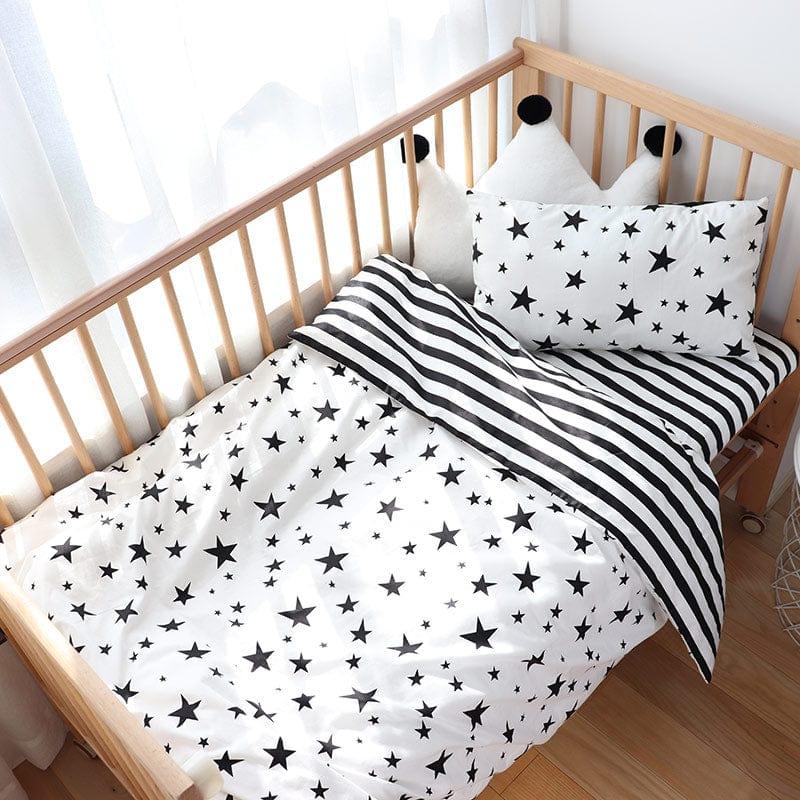 3PC Cotton Baby Bedding Set in Neutral Colors - Soft, Breathable & Cozy for All Seasons - The Palm Beach Baby