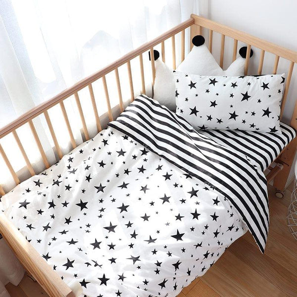 3PC Cotton Baby Bedding Set in Neutral Colors - Soft, Breathable & Cozy for All Seasons - The Palm Beach Baby