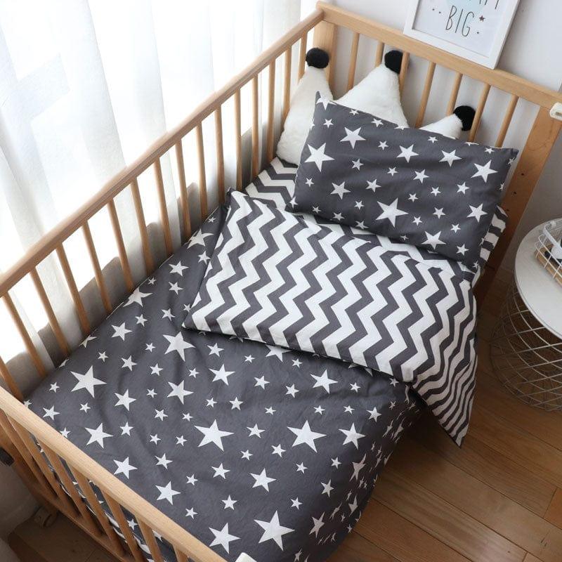 3PC Cotton Baby Bedding Set in Neutral Colors - Soft, Breathable & Cozy for All Seasons - The Palm Beach Baby