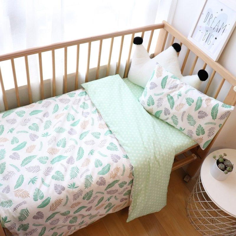 Nature-Inspired 3PC Baby Bedding Sets - Flat or Fitted Sheets - 4 Color Prints - The Palm Beach Baby