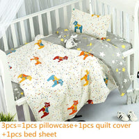 Cute Baby Bedding Set - 100% Cotton, 3PC Nursery Set with Adorable Prints - 4 Styles Available - The Palm Beach Baby