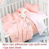 Cute Baby Bedding Set - 100% Cotton, 3PC Nursery Set with Adorable Prints - 4 Styles Available - The Palm Beach Baby