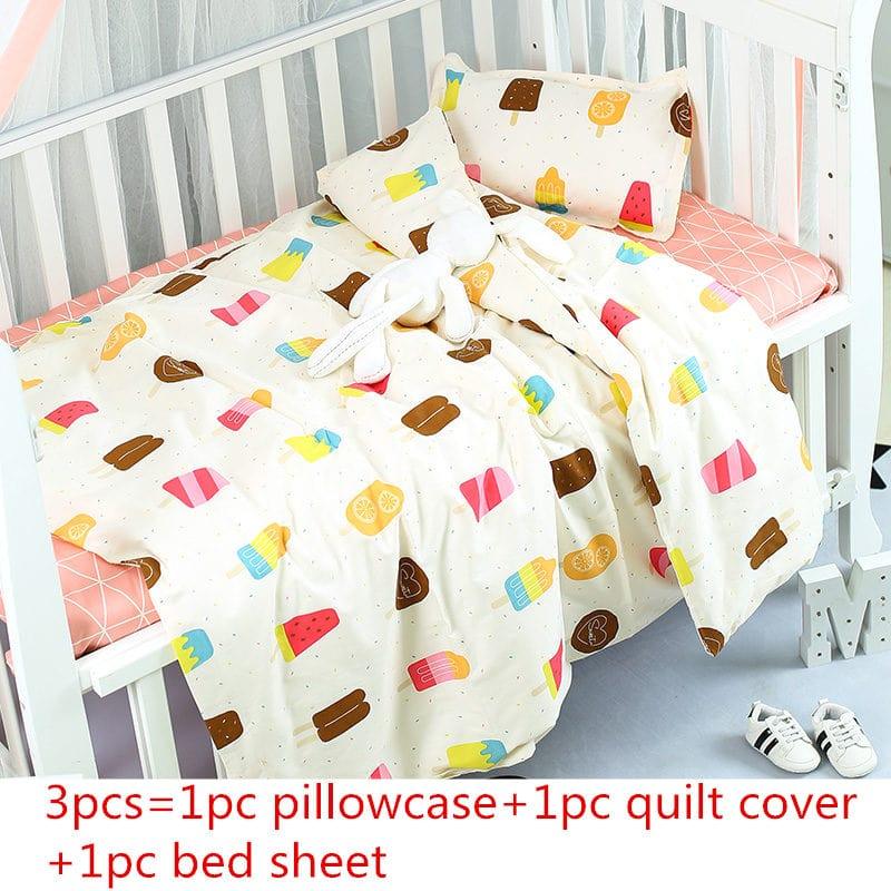 Cute Baby Bedding Set - 100% Cotton, 3PC Nursery Set with Adorable Prints - 4 Styles Available - The Palm Beach Baby