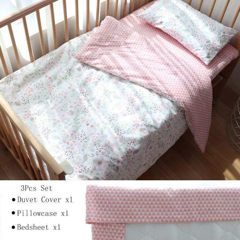 Nature-Inspired 3PC Baby Bedding Sets - Flat or Fitted Sheets - 4 Color Prints - The Palm Beach Baby