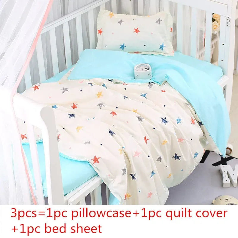 Colorful 3PC Baby Bedding Set in Cotton - 5 Styles - The Palm Beach Baby