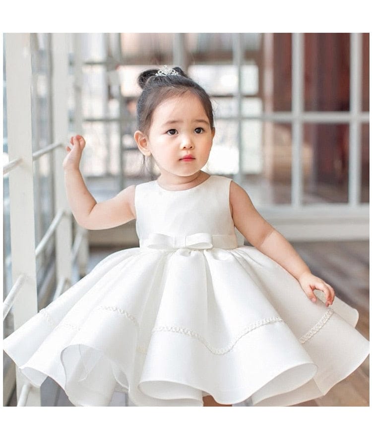 babies and kids Clothing Ivory / 6M "Deidra-Marie" Pink Tulle Special Occasion Dress -The Palm Beach Baby