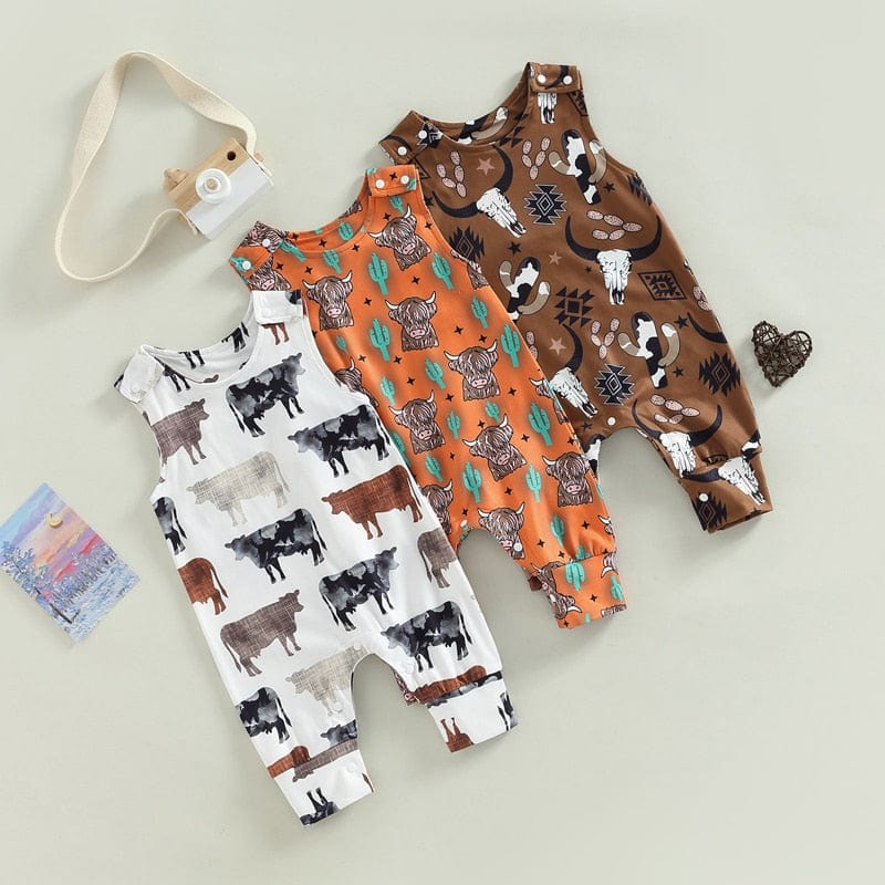 babies and kids Clothing Adorable Western-Themed Jumpsuit -The Palm Beach Baby
