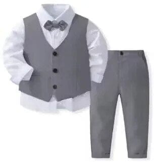 babies and kids Clothing Grey / 12M "Julian" Boy's 4 PC  Pants Set -The Palm Beach Baby