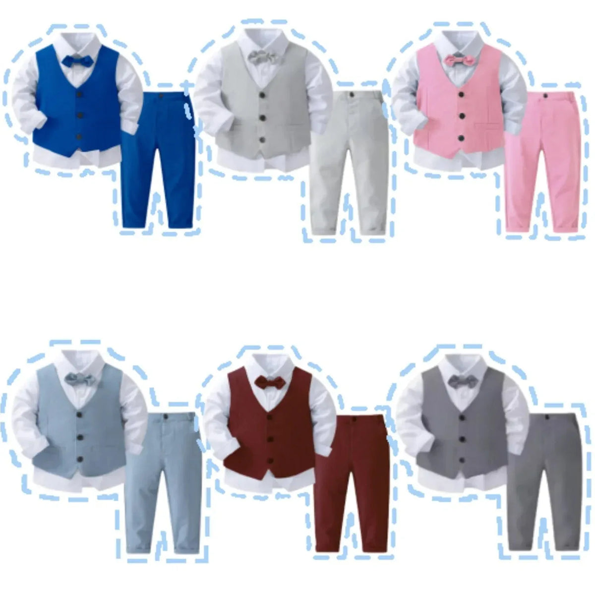 "Julian" Boy's 4-Piece Pants Set - Stylish Children's Formal Wear - 6 Colors - The Palm Beach Baby
