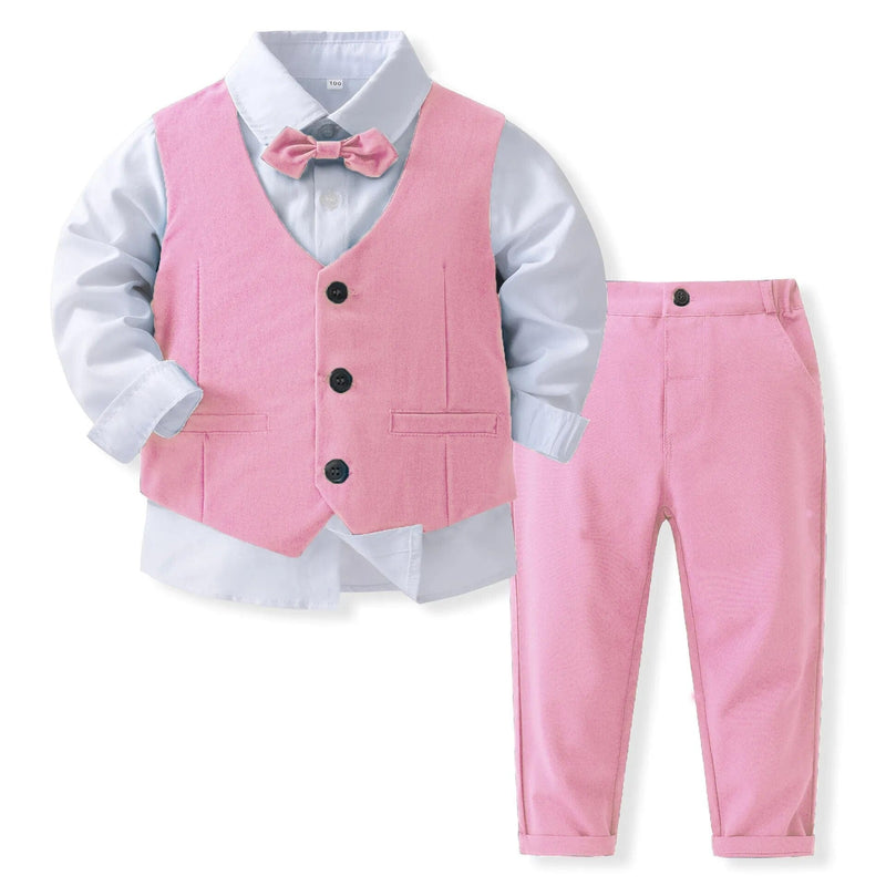babies and kids Clothing Pink / 12M "Julian" Boy's 4 PC  Pants Set -The Palm Beach Baby