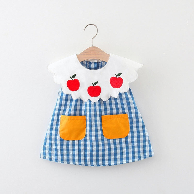 babies and kids Clothing Blue / 6(9-12M) "Little Apple" Girl's Dress -The Palm Beach Baby