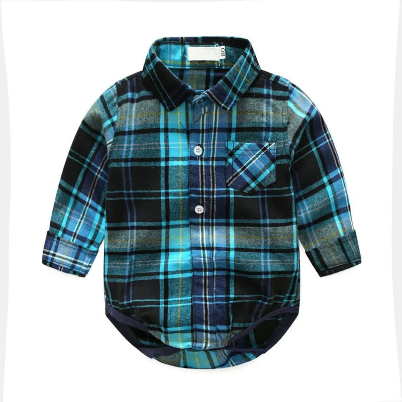 babies and kids Clothing "Heath" Boy's Plaid Shirt And Jeans Set -The Palm Beach Baby