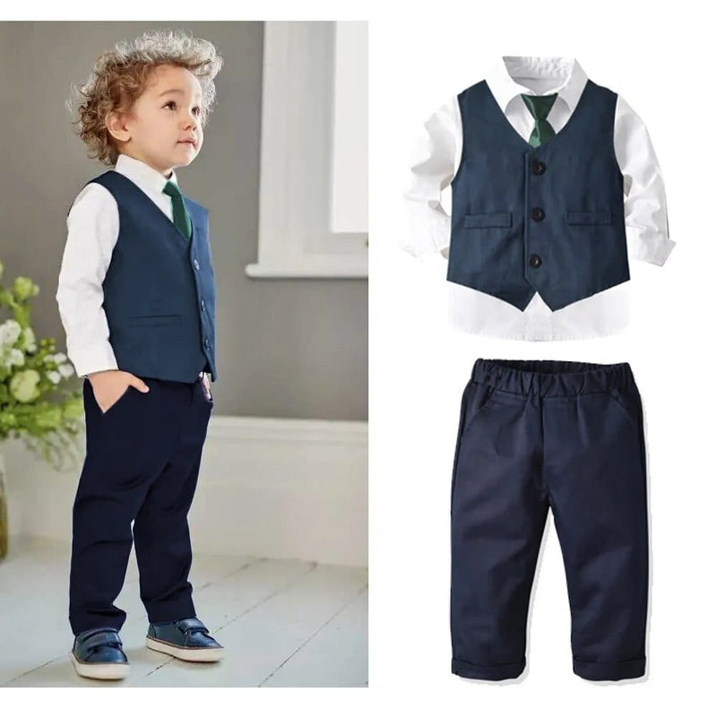 babies and kids Clothing as  picture 3 / 9M "Landon" 3 PC Boy's Suit -The Palm Beach Baby
