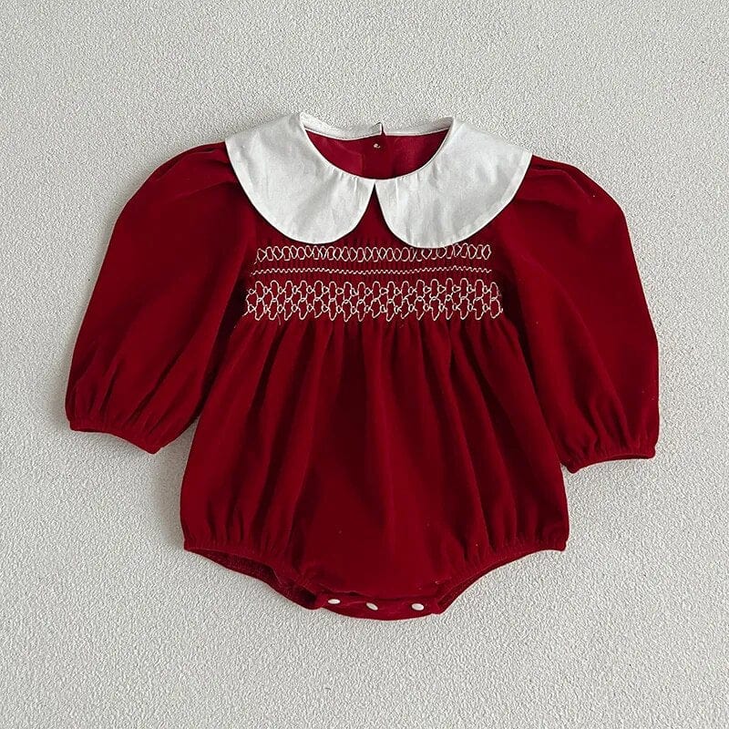 babies and kids Clothing "Olivia" Little Girl's Red Dress -The Palm Beach Baby