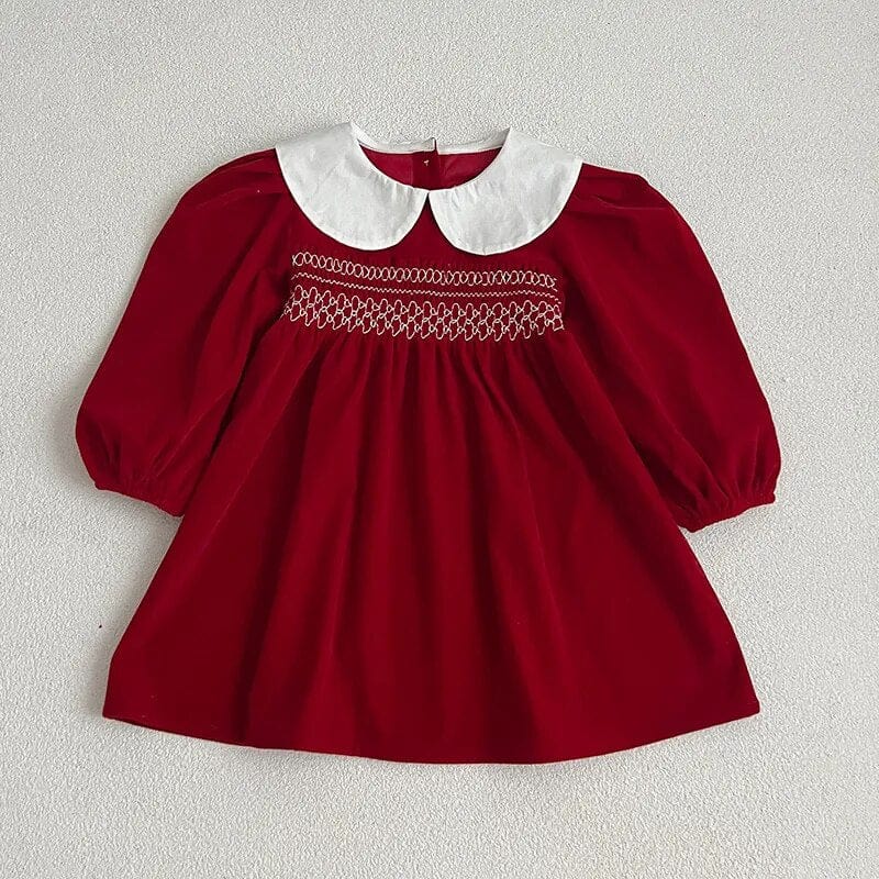 babies and kids Clothing "Olivia" Little Girl's Red Dress -The Palm Beach Baby