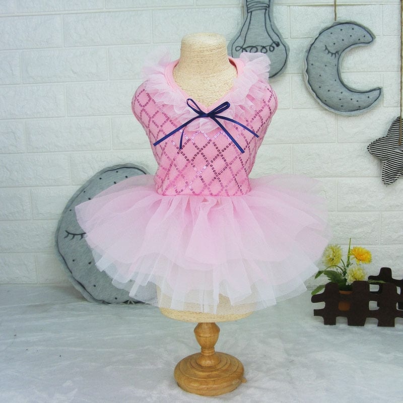 pet dress Pink / S "Vanessa" Pet Special Occasion Tutu Dress -The Palm Beach Baby