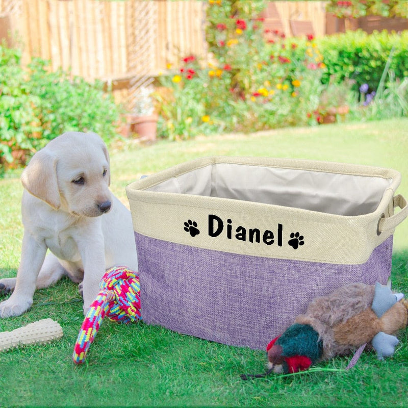 Pet Accessories Personalized Pet Toy Storage Bin -The Palm Beach Baby
