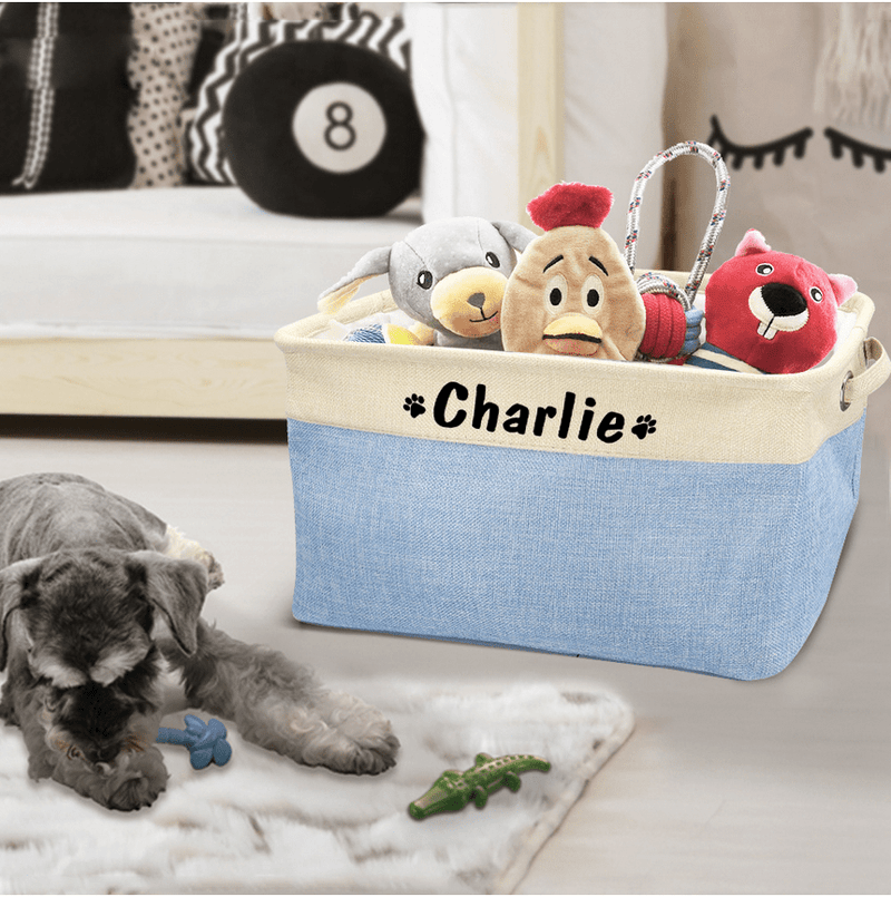 Pet Accessories Personalized Pet Toy Storage Bin -The Palm Beach Baby
