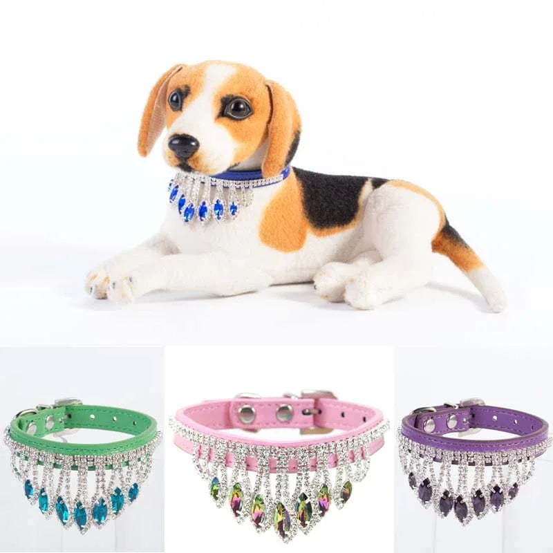 DIVA Pet - Princess Pet Crystal Necklace Collar - 4 Luxurious Color - The Palm Beach Baby