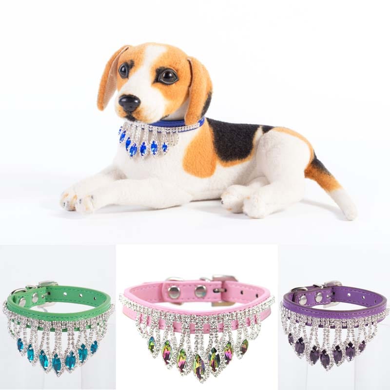 pet accessory DIVA Pet - Princess Crystal Necklace Collar -The Palm Beach Baby