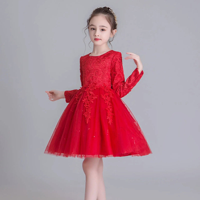 babies and kids Clothing Red / 3-4Y "Cassandra" Elegant Tulle Dress -The Palm Beach Baby