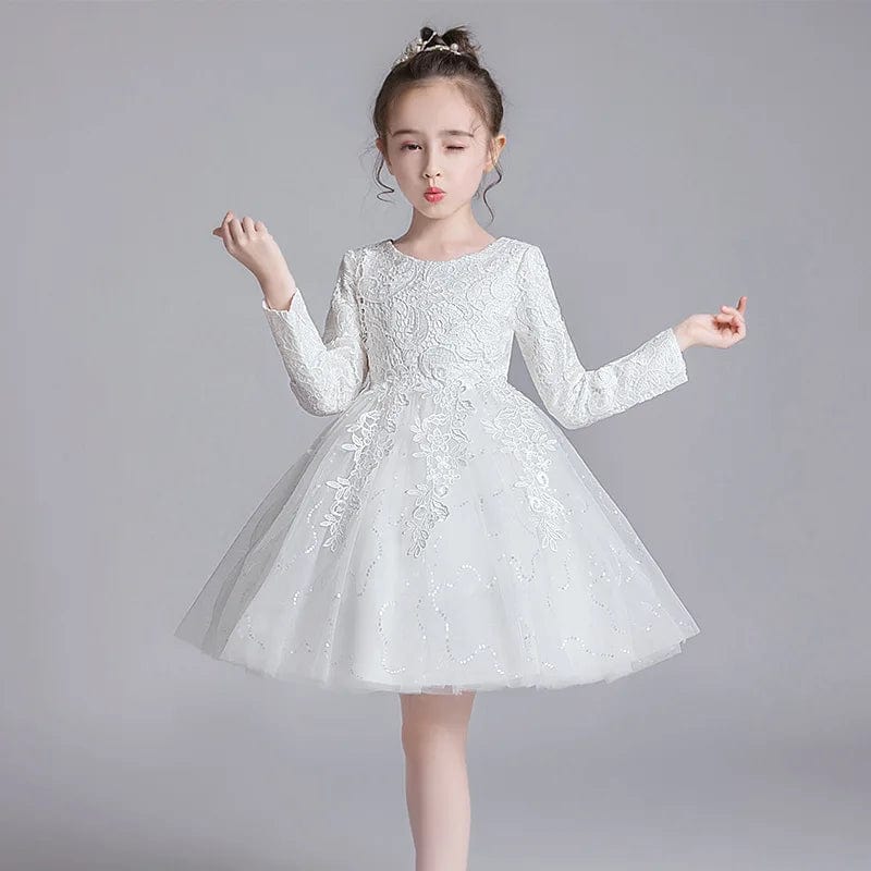 babies and kids Clothing WHITE / 3-4Y "Cassandra" Elegant Tulle Dress -The Palm Beach Baby
