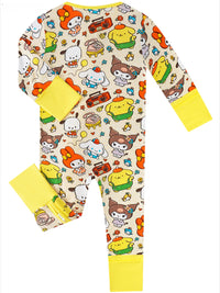 PoshTOT Sanrio Cinnamoroll Bamboo Baby Convertible Zippy Romper - The Palm Beach Baby