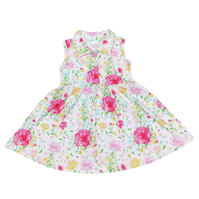 "Avery" Pink Floral Party Dress