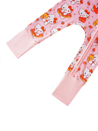 PoshTOT Sanrio Kitty Bamboo Baby Convertible Zippy Romper