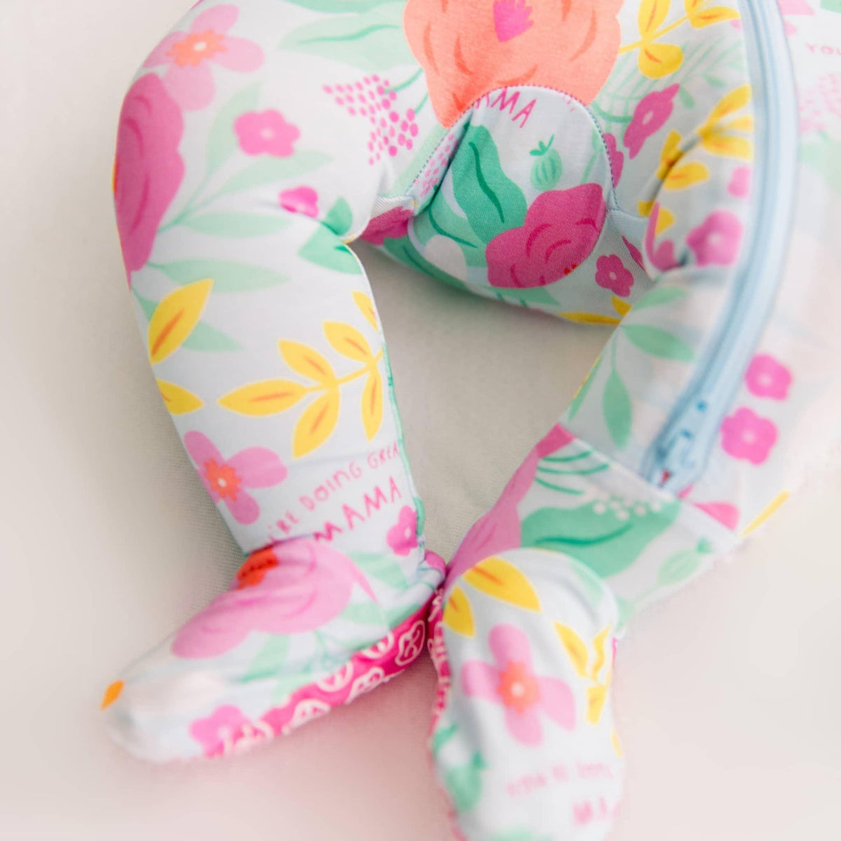 Raising Mama Floral Baby Footie Pajamas with Headband - The Palm Beach Baby