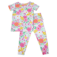 Raising Mama Flower Print Toddler Pajama Set - Cute & Comfy - The Palm Beach Baby