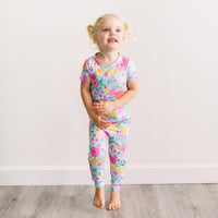 Raising Mama Flower Print Toddler Pajama Set - Cute & Comfy - The Palm Beach Baby