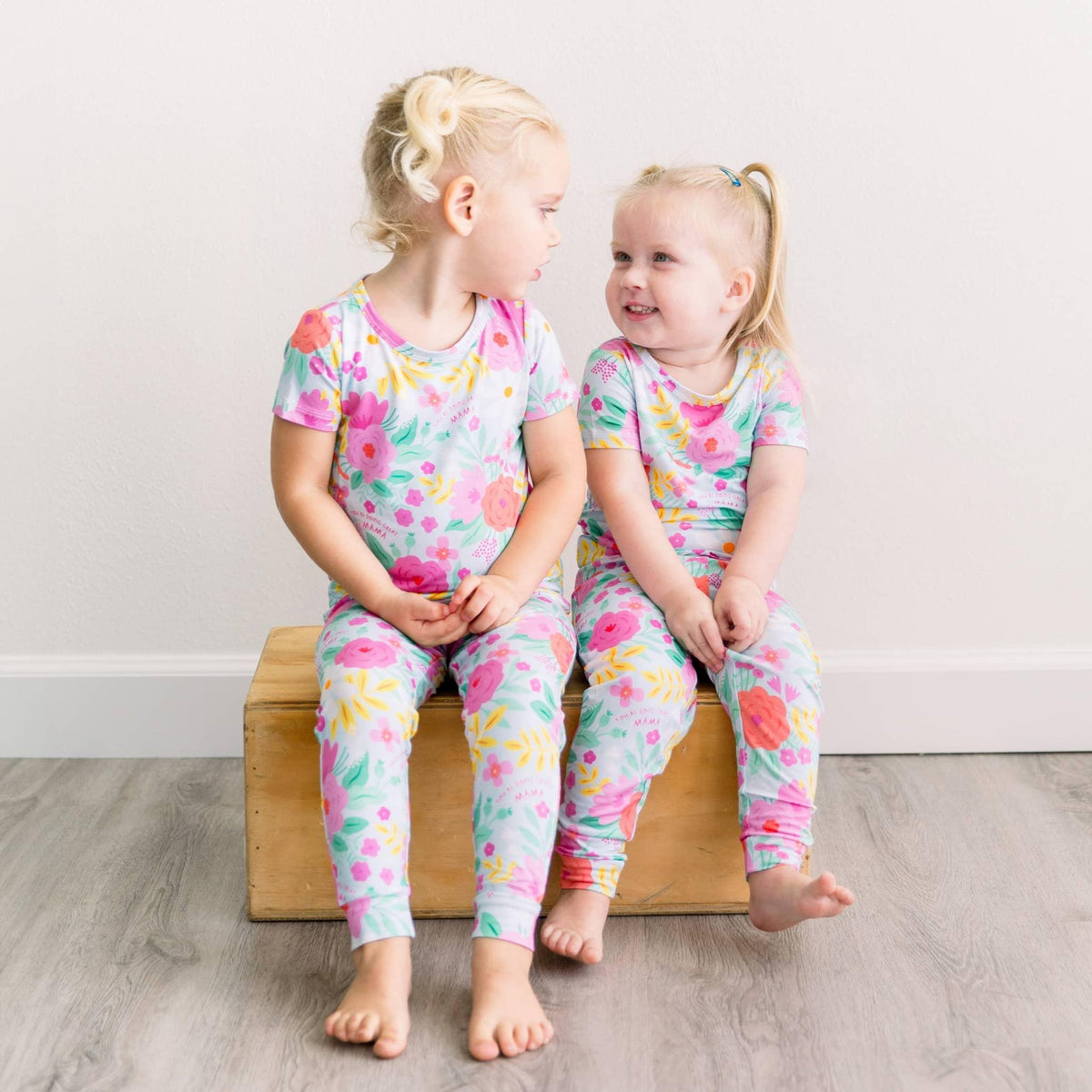 Raising Mama Flower Print Toddler Pajama Set - Cute & Comfy - The Palm Beach Baby