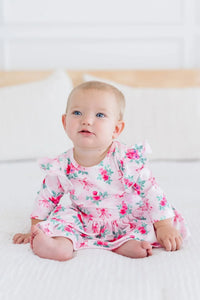 Gingham Bow Flutter Sleeve Bodysuit - The Palm Beach Baby