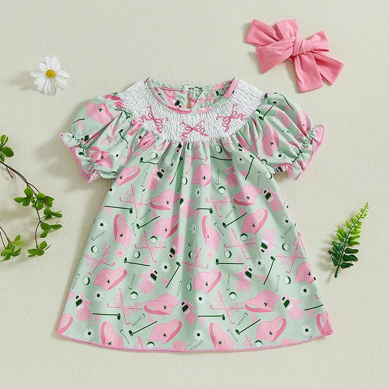 Girls Embroidered Golf Dress - Golfing Sweetie