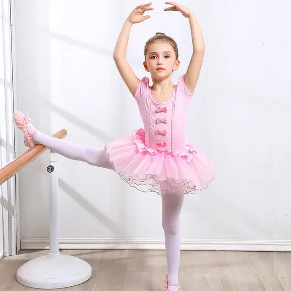 Girls Ballet Tutu Dress with Bows - Pink, Purple & Blue - The Palm Beach Baby