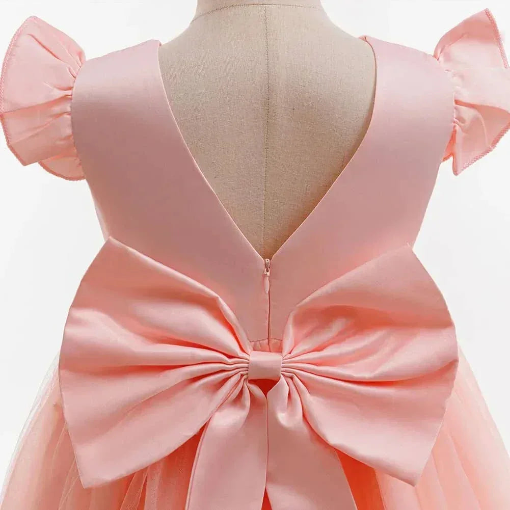 'Emmerson' Girls Beaded Party Dress - Special Occasion Toddler Dress - The Palm Beach Baby