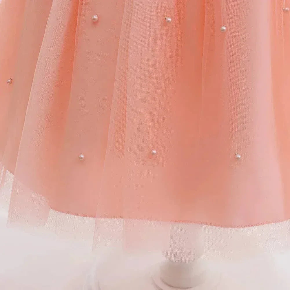 'Emmerson' Girls Beaded Party Dress - Special Occasion Toddler Dress - The Palm Beach Baby