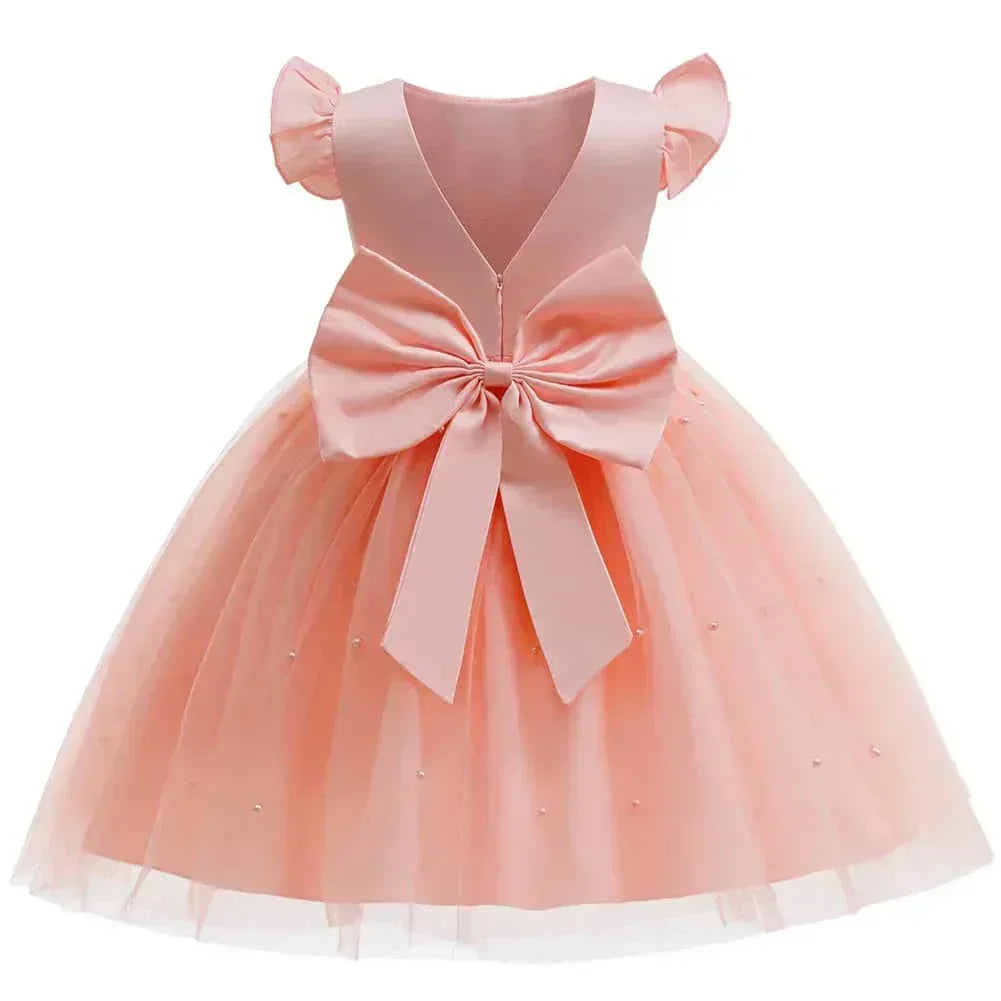 'Emmerson' Girls Beaded Party Dress - Special Occasion Toddler Dress - The Palm Beach Baby