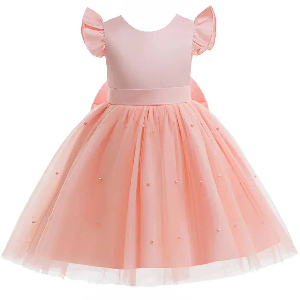 'Emmerson' Girls Beaded Party Dress - Special Occasion Toddler Dress - The Palm Beach Baby