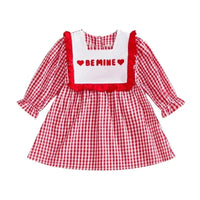 Cara Ceour Girls Checked A-Line Dress - Red Gingham Valentine Style - The Palm Beach Baby