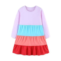 Girls Long Sleeve Casual Dress with Festive Animal Print - The Palm Beach Baby