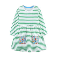 Girls Long Sleeve Casual Dress with Festive Animal Print - The Palm Beach Baby