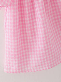 Rylee Faith Designs Girls Pink Smocked Farm Dress - The Palm Beach Baby